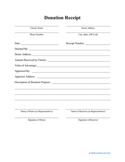 free printable donation receipts.